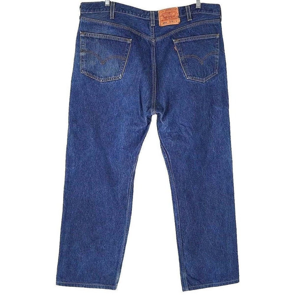 Vintage Levi's 501xx Straight Leg Jeans Mens 46x34 Blue Made in USA Button Fly